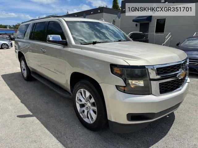 2016 Chevrolet Suburban K1500 Lt VIN: 1GNSKHKCXGR351701 Lot: 73681194