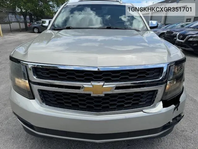 1GNSKHKCXGR351701 2016 Chevrolet Suburban K1500 Lt