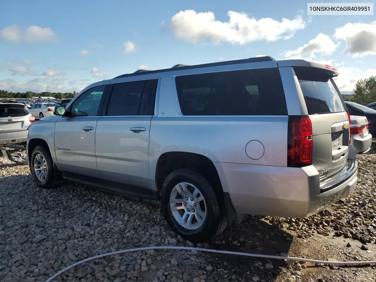 2016 Chevrolet Suburban K1500 Lt VIN: 1GNSKHKC6GR409951 Lot: 70265364