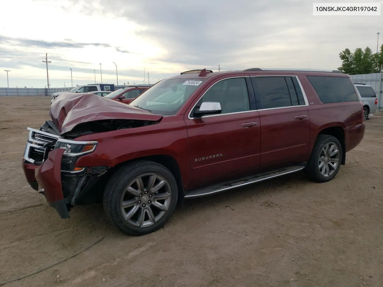 2016 Chevrolet Suburban K1500 Ltz VIN: 1GNSKJKC4GR197042 Lot: 71436524