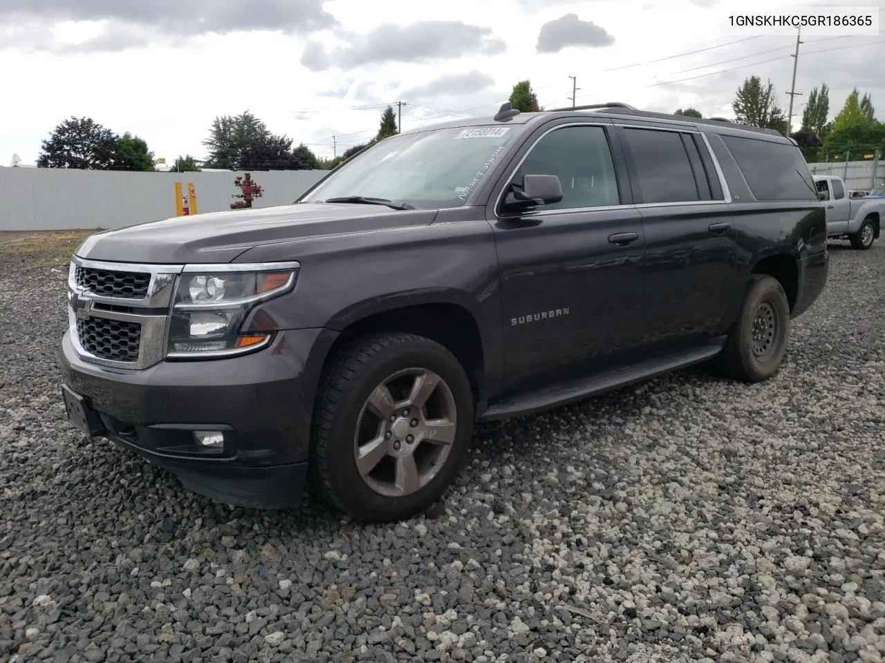 2016 Chevrolet Suburban K1500 Lt VIN: 1GNSKHKC5GR186365 Lot: 72158014