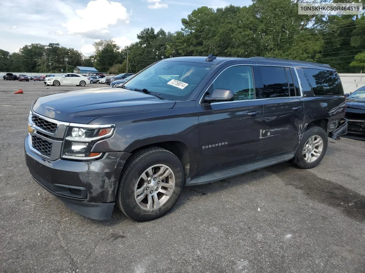 2016 Chevrolet Suburban K1500 Lt VIN: 1GNSKHKC5GR464519 Lot: 72758014