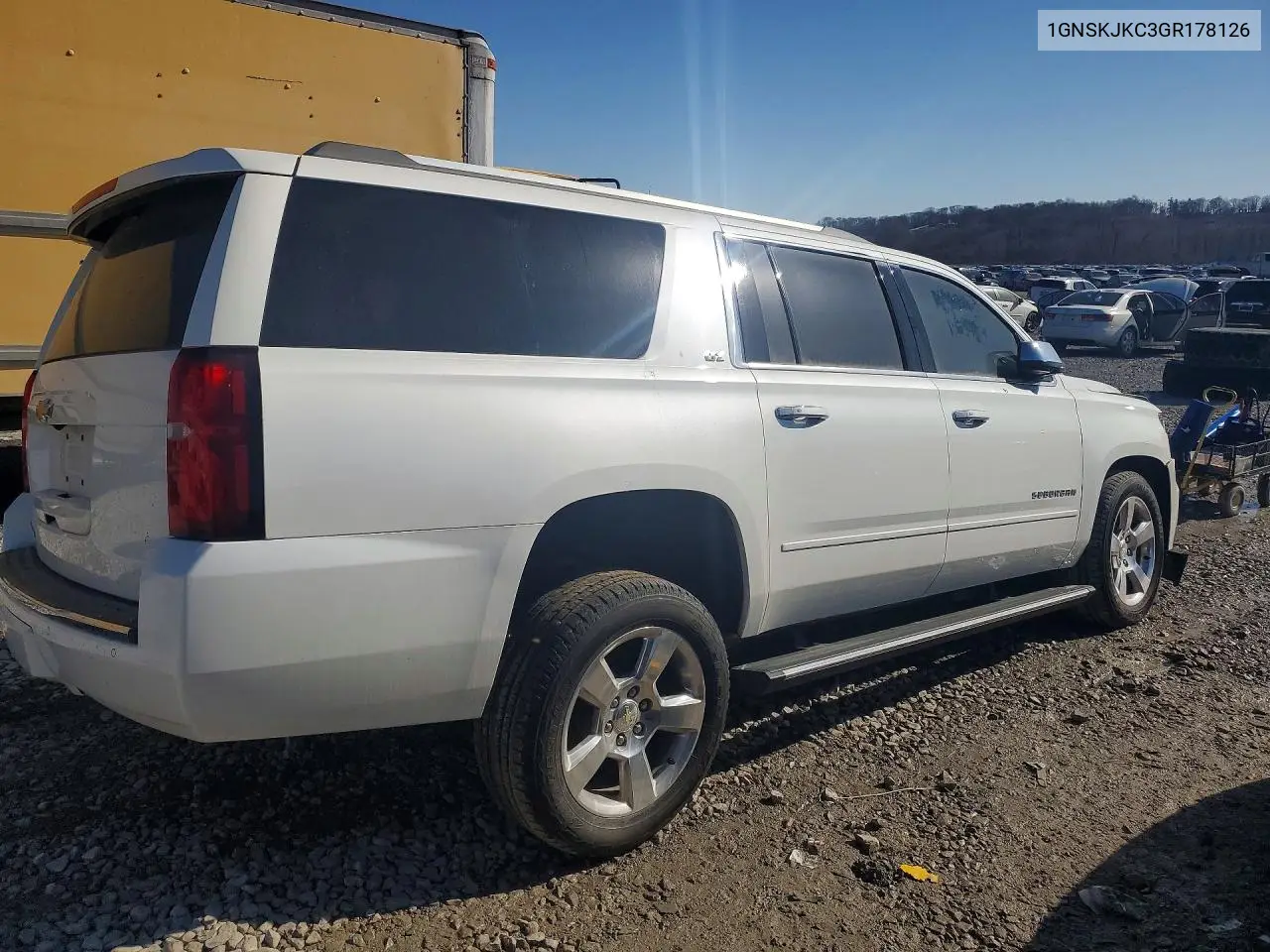 1GNSKJKC3GR178126 2016 Chevrolet Suburban K1500 Ltz