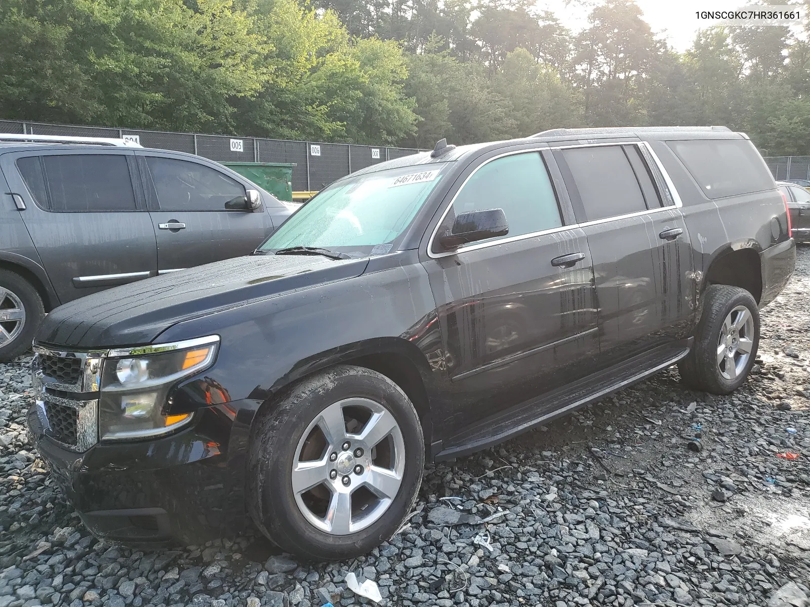 2017 Chevrolet Suburban C1500 Ls VIN: 1GNSCGKC7HR361661 Lot: 64671634