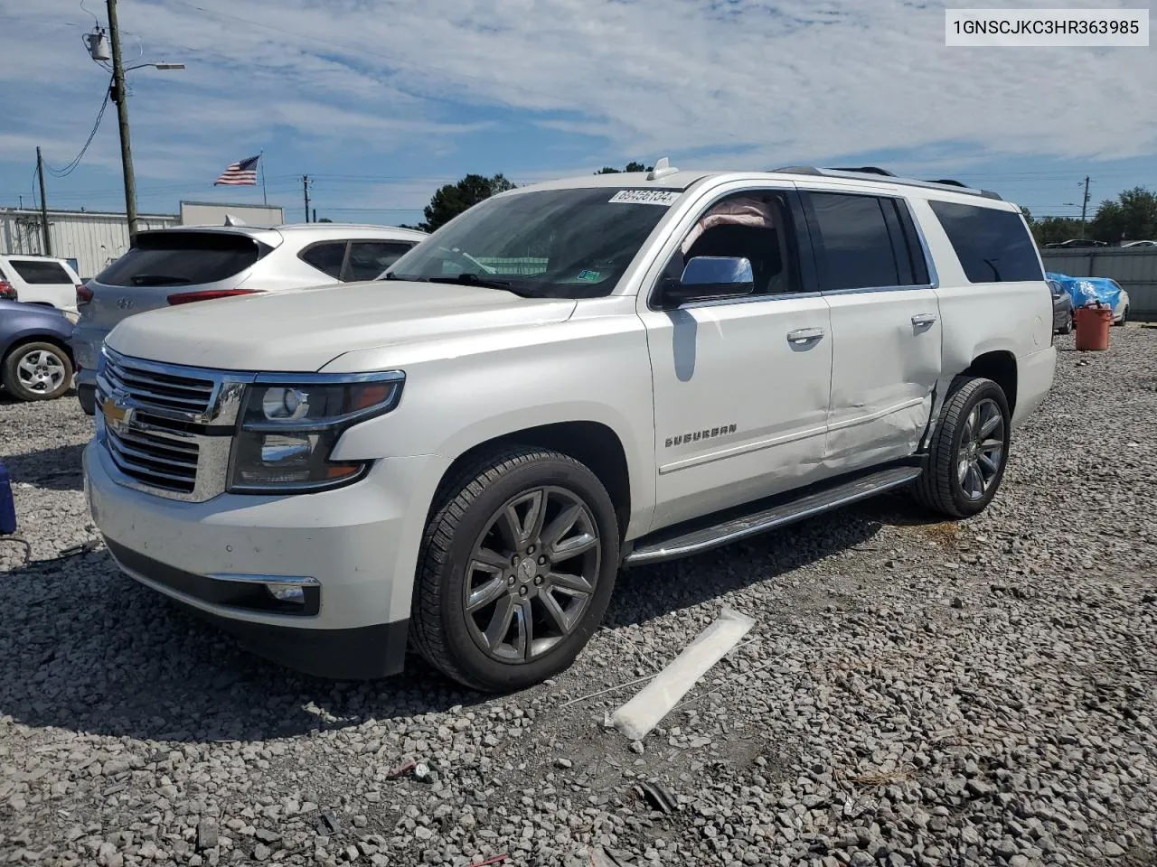 1GNSCJKC3HR363985 2017 Chevrolet Suburban C1500 Premier