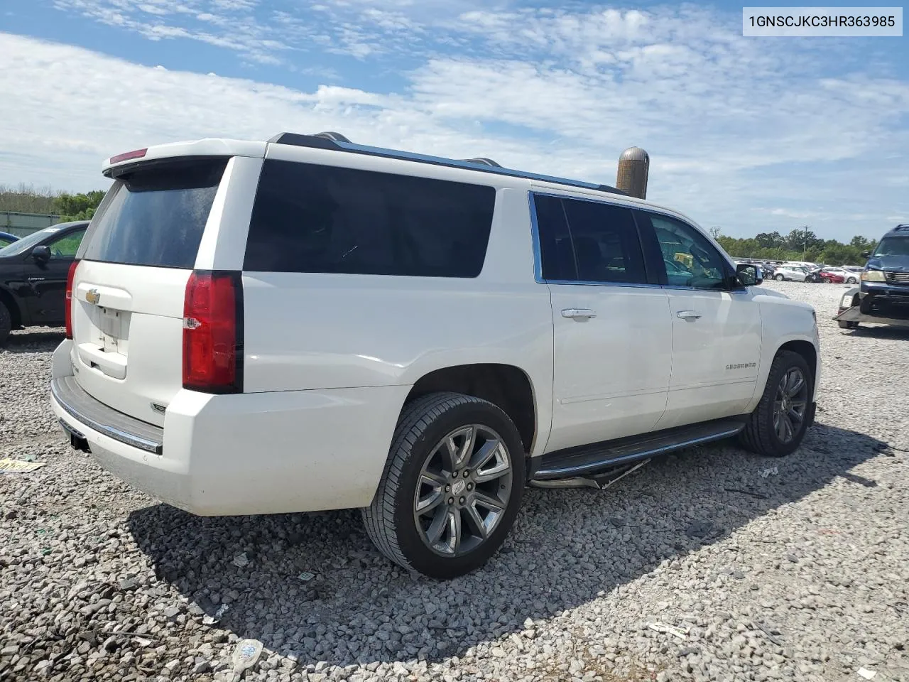 1GNSCJKC3HR363985 2017 Chevrolet Suburban C1500 Premier