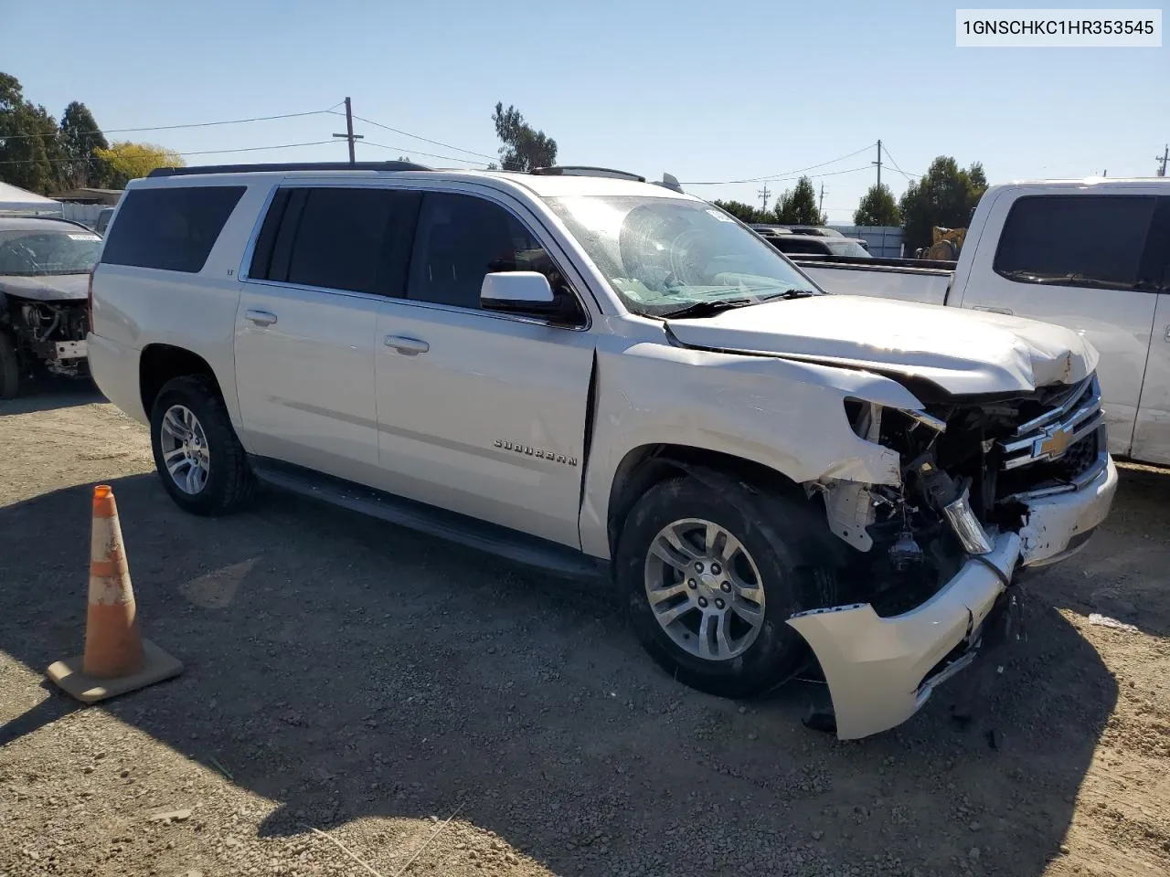 1GNSCHKC1HR353545 2017 Chevrolet Suburban C1500 Lt