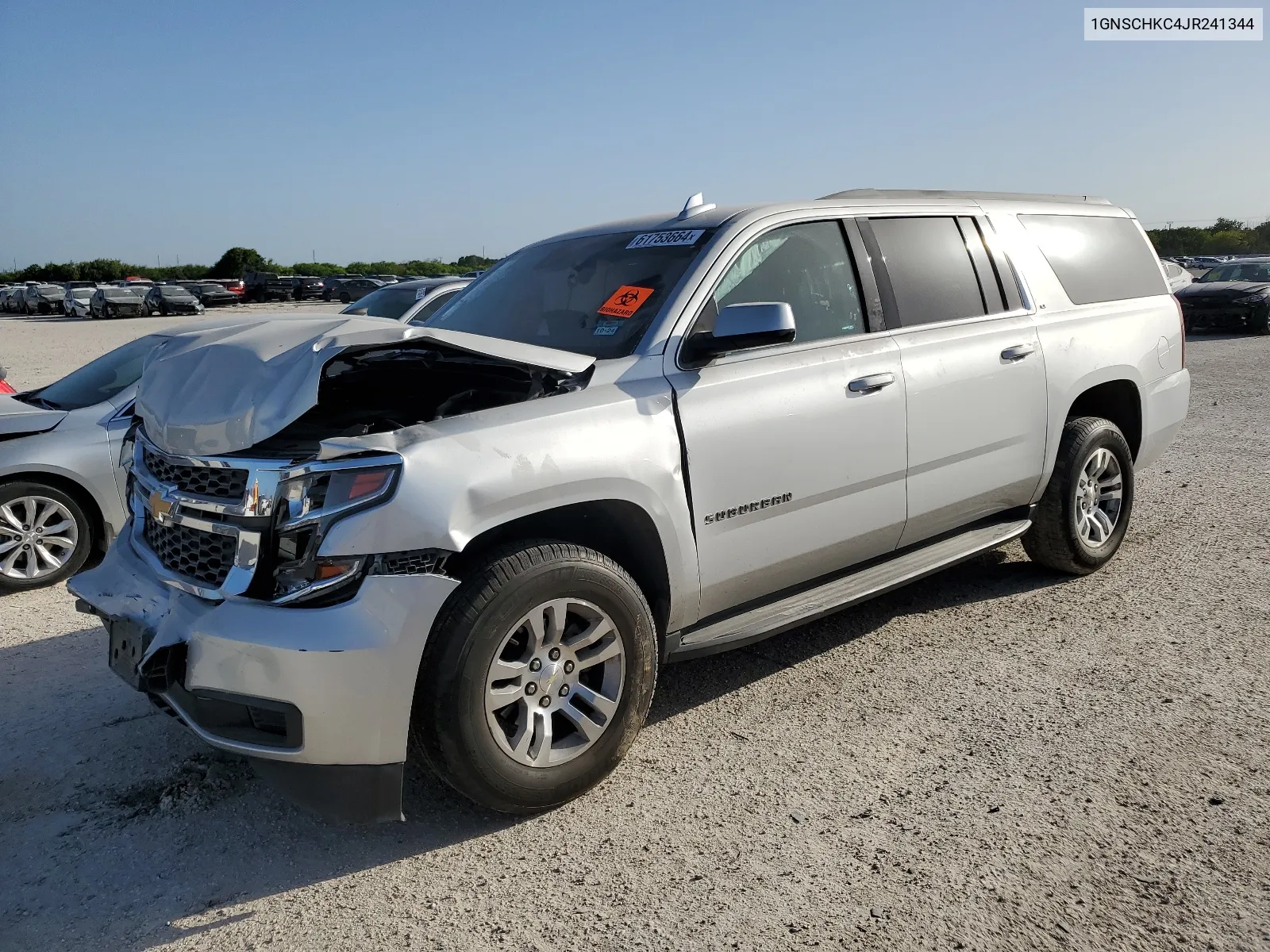 2018 Chevrolet Suburban C1500 Lt VIN: 1GNSCHKC4JR241344 Lot: 61753664