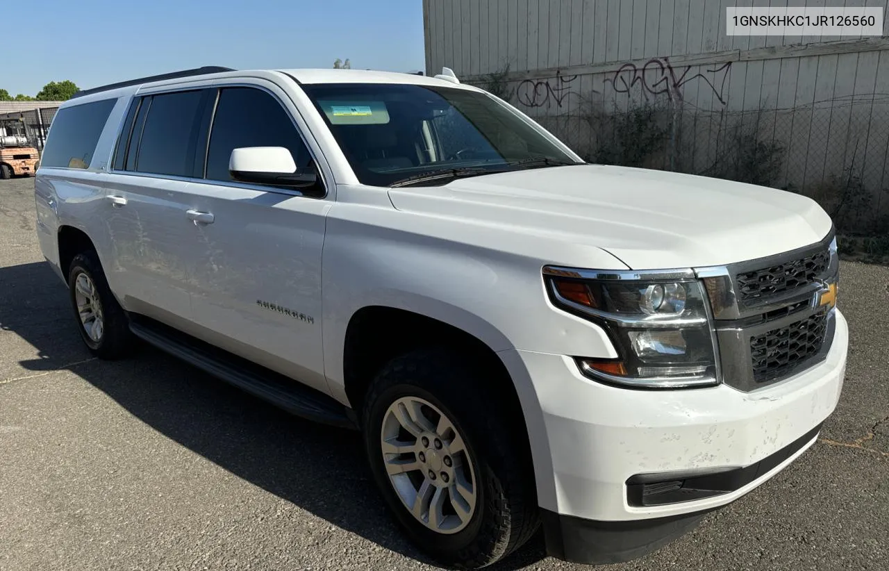 1GNSKHKC1JR126560 2018 Chevrolet Suburban K1500 Lt