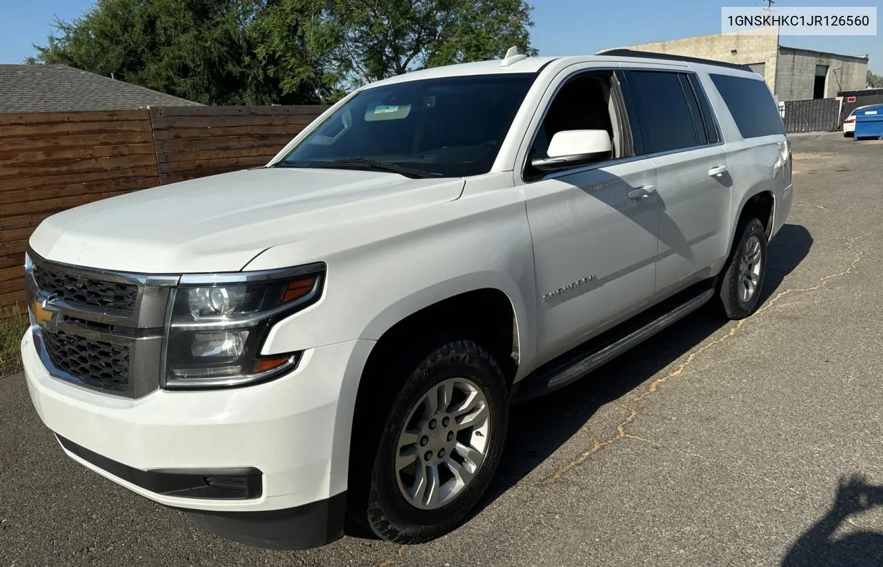 2018 Chevrolet Suburban K1500 Lt VIN: 1GNSKHKC1JR126560 Lot: 63811794