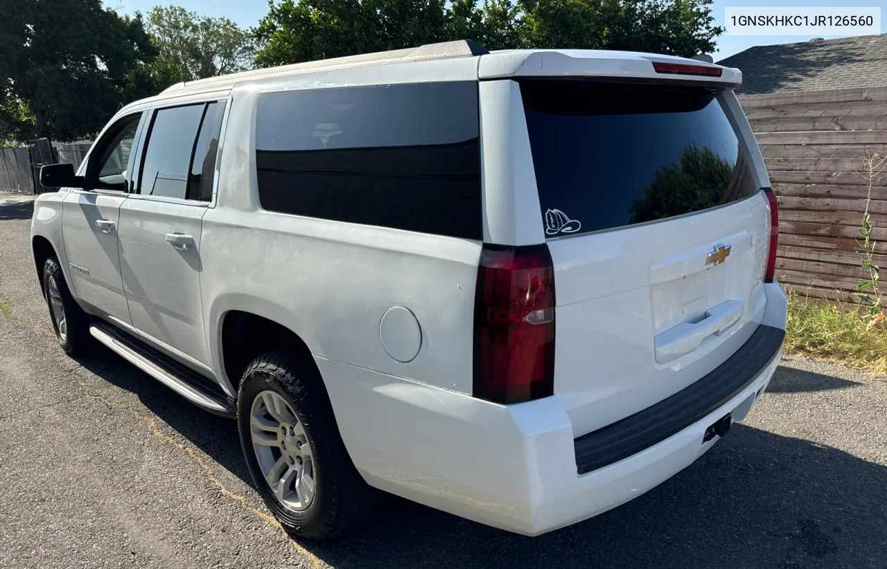 2018 Chevrolet Suburban K1500 Lt VIN: 1GNSKHKC1JR126560 Lot: 63811794