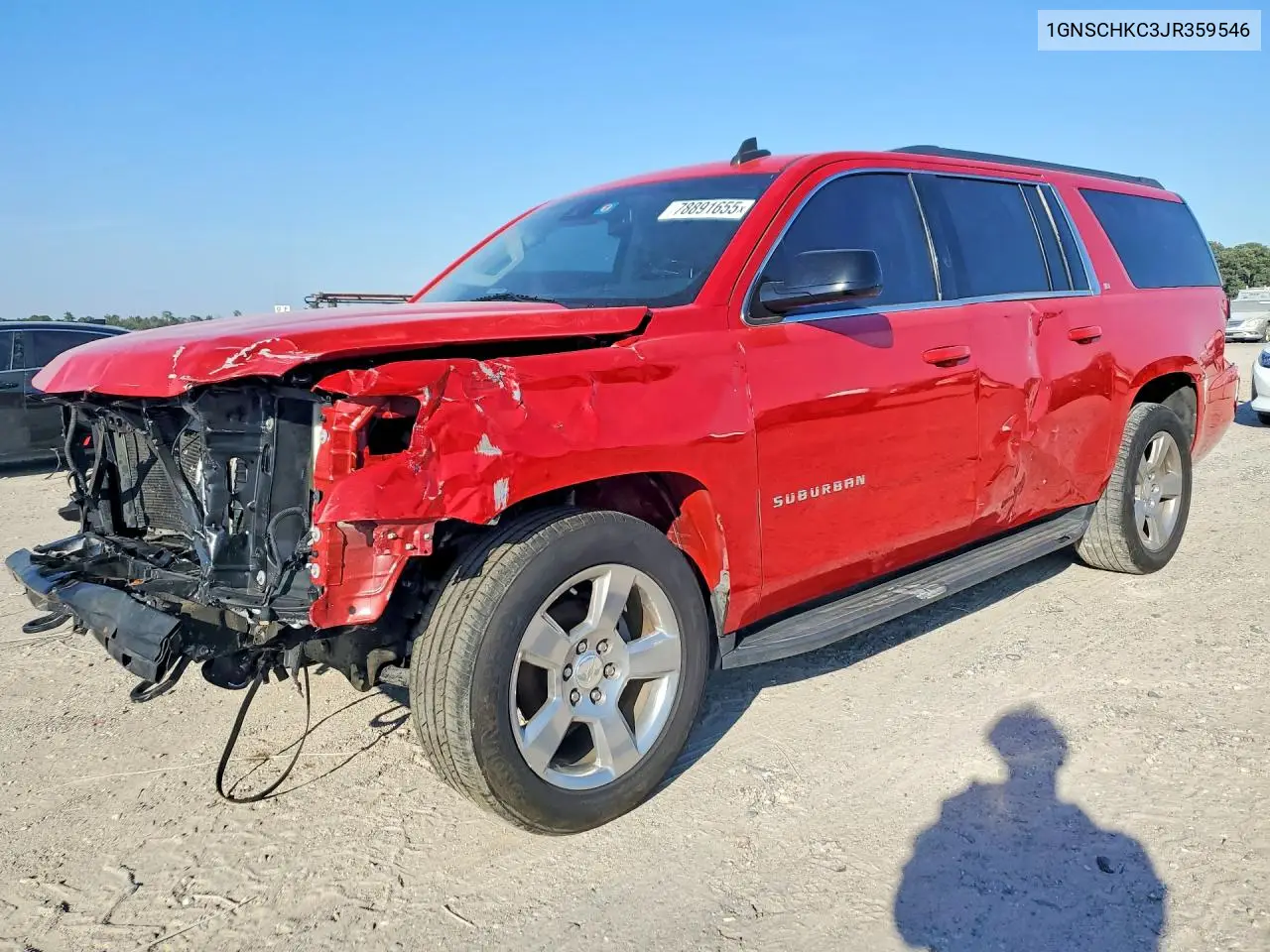 1GNSCHKC3JR359546 2018 Chevrolet Suburban C1500 Lt