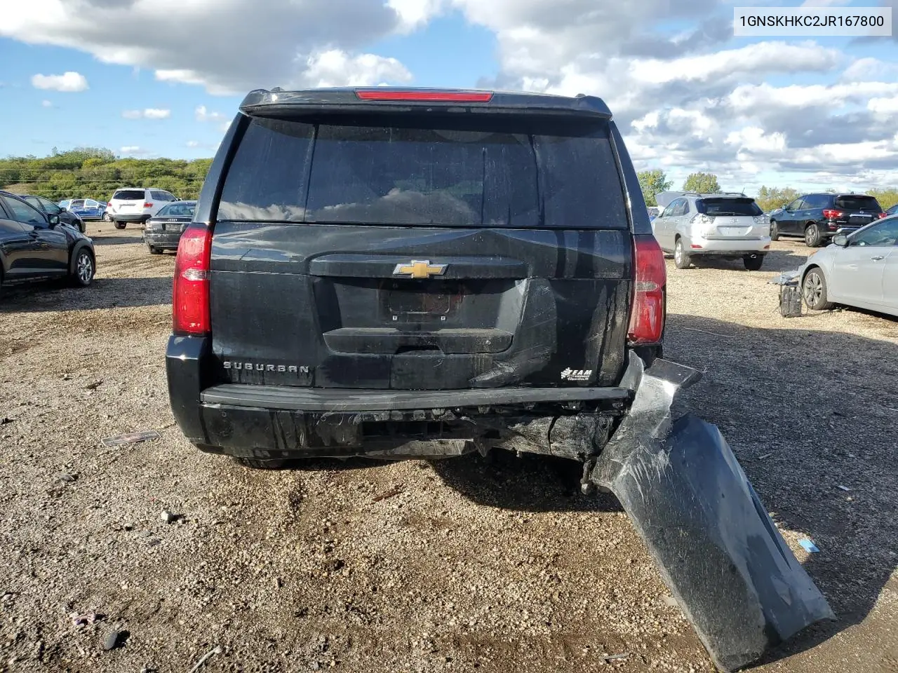 1GNSKHKC2JR167800 2018 Chevrolet Suburban K1500 Lt