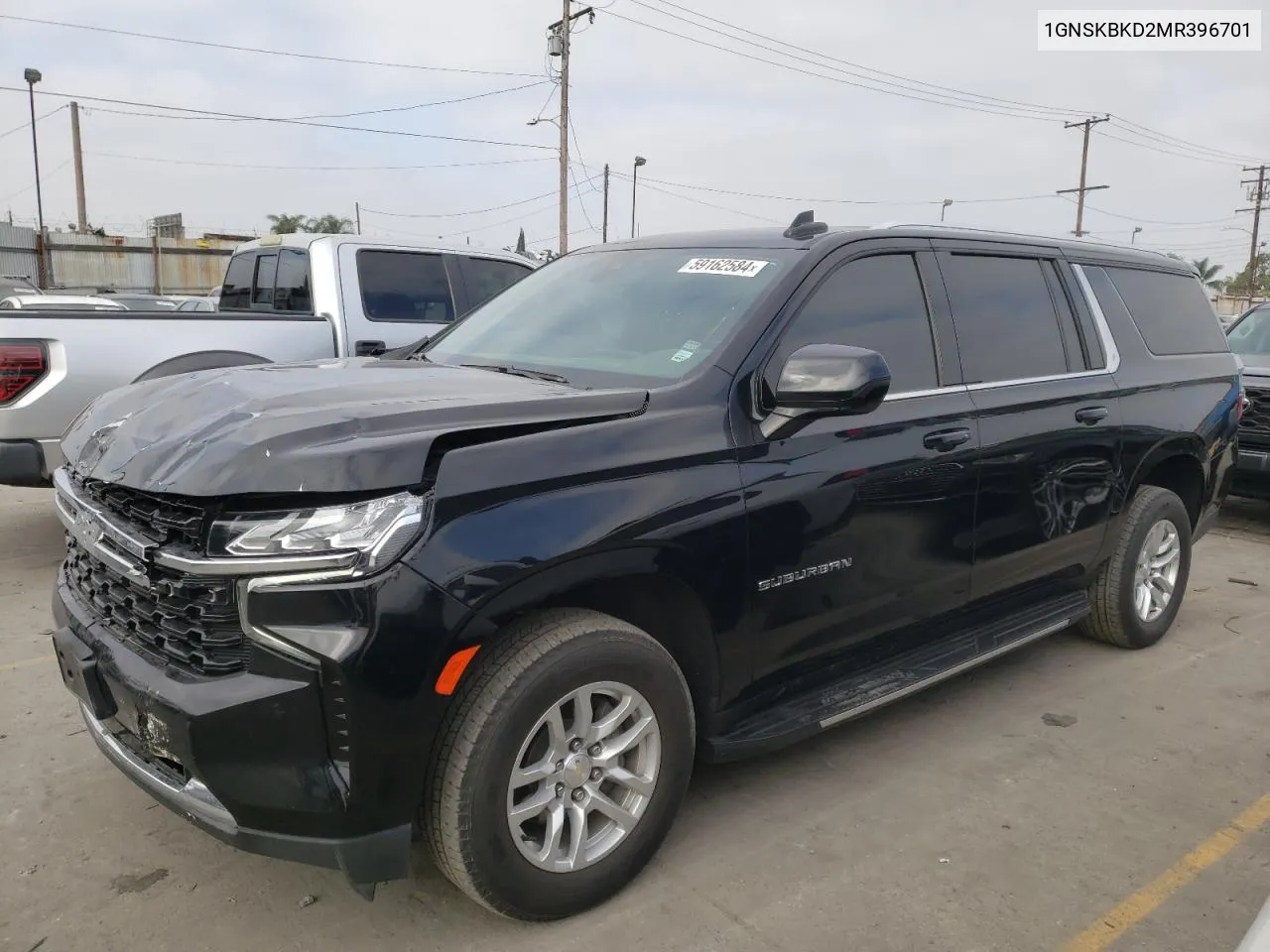 2021 Chevrolet Suburban K1500 Ls VIN: 1GNSKBKD2MR396701 Lot: 59162584