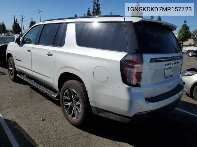 2021 Chevrolet Suburban K1500 Z71 VIN: 1GNSKDKD7MR157723 Lot: 68480354