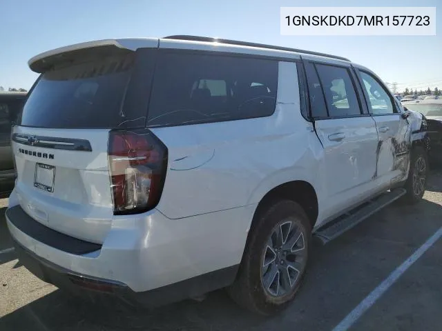 2021 Chevrolet Suburban K1500 Z71 VIN: 1GNSKDKD7MR157723 Lot: 68480354