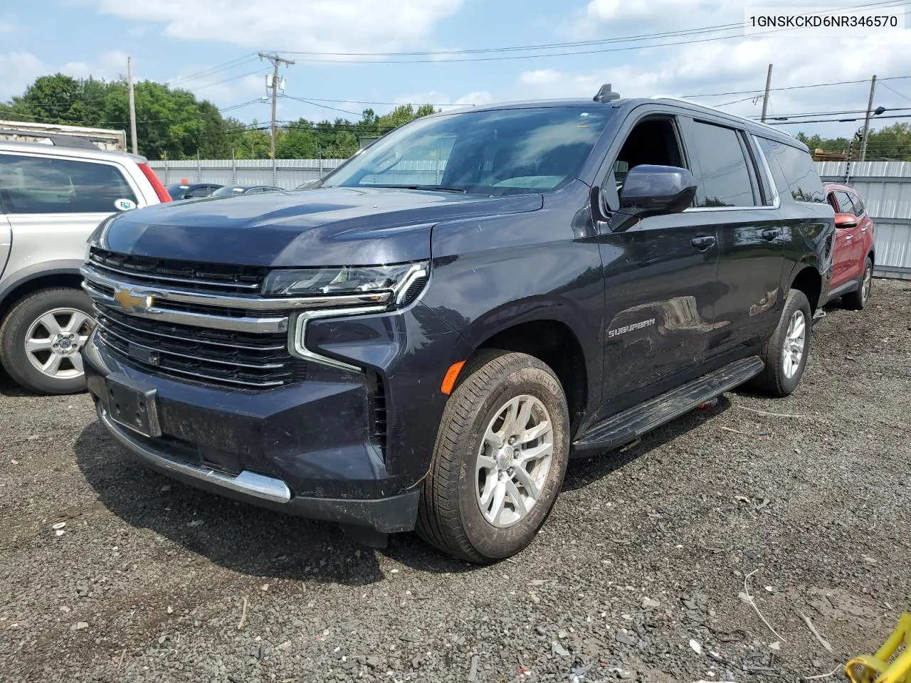 2022 Chevrolet Suburban K1500 Lt VIN: 1GNSKCKD6NR346570 Lot: 68472374