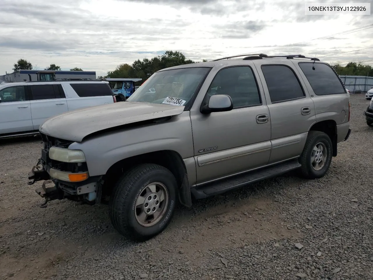 2000 Chevrolet Tahoe K1500 VIN: 1GNEK13T3YJ122926 Lot: 72317354