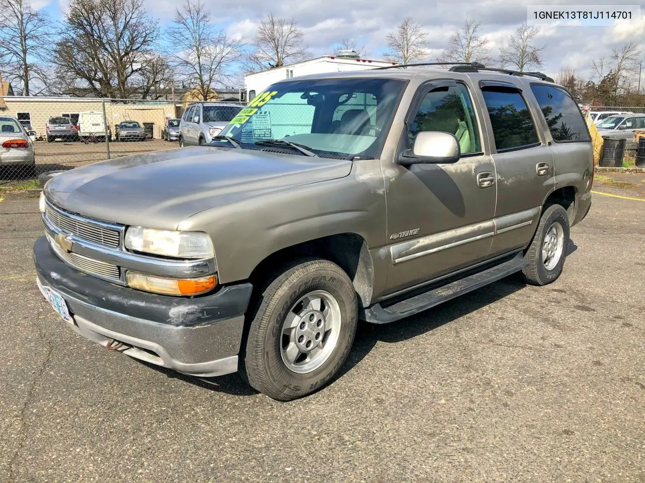 1GNEK13T81J114701 2001 Chevrolet Tahoe K1500
