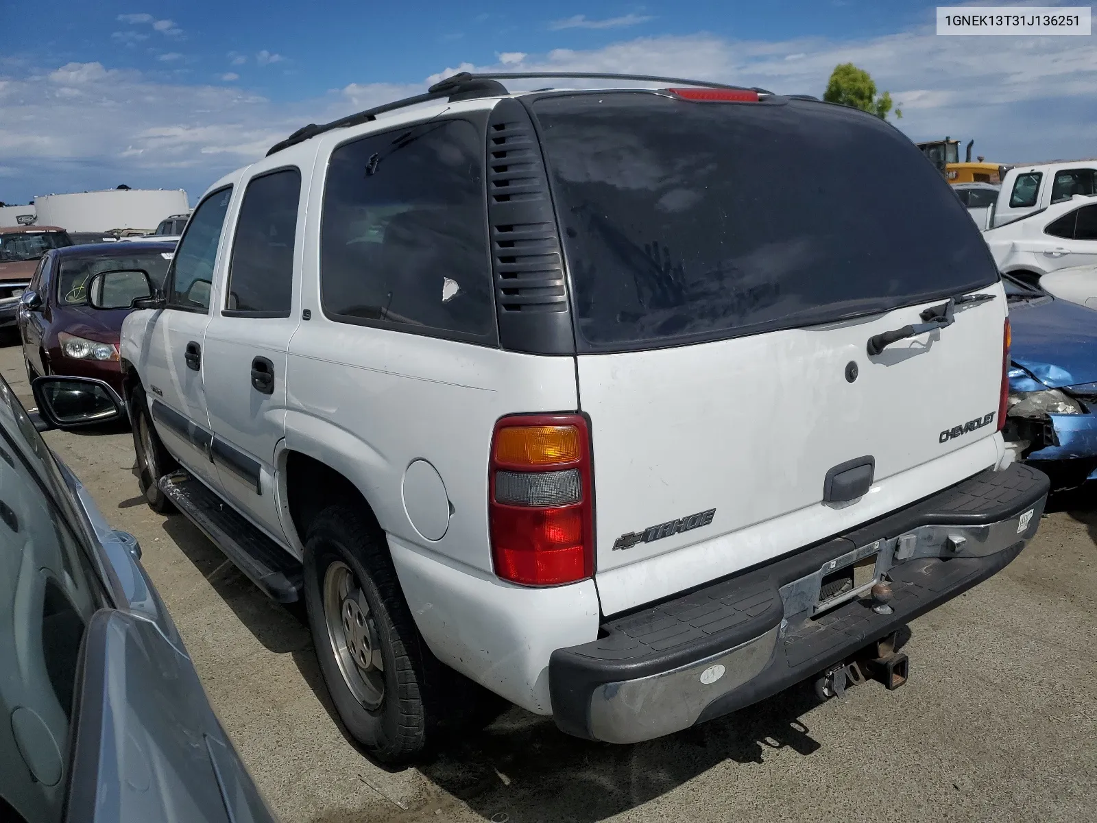 2001 Chevrolet Tahoe K1500 VIN: 1GNEK13T31J136251 Lot: 59186144