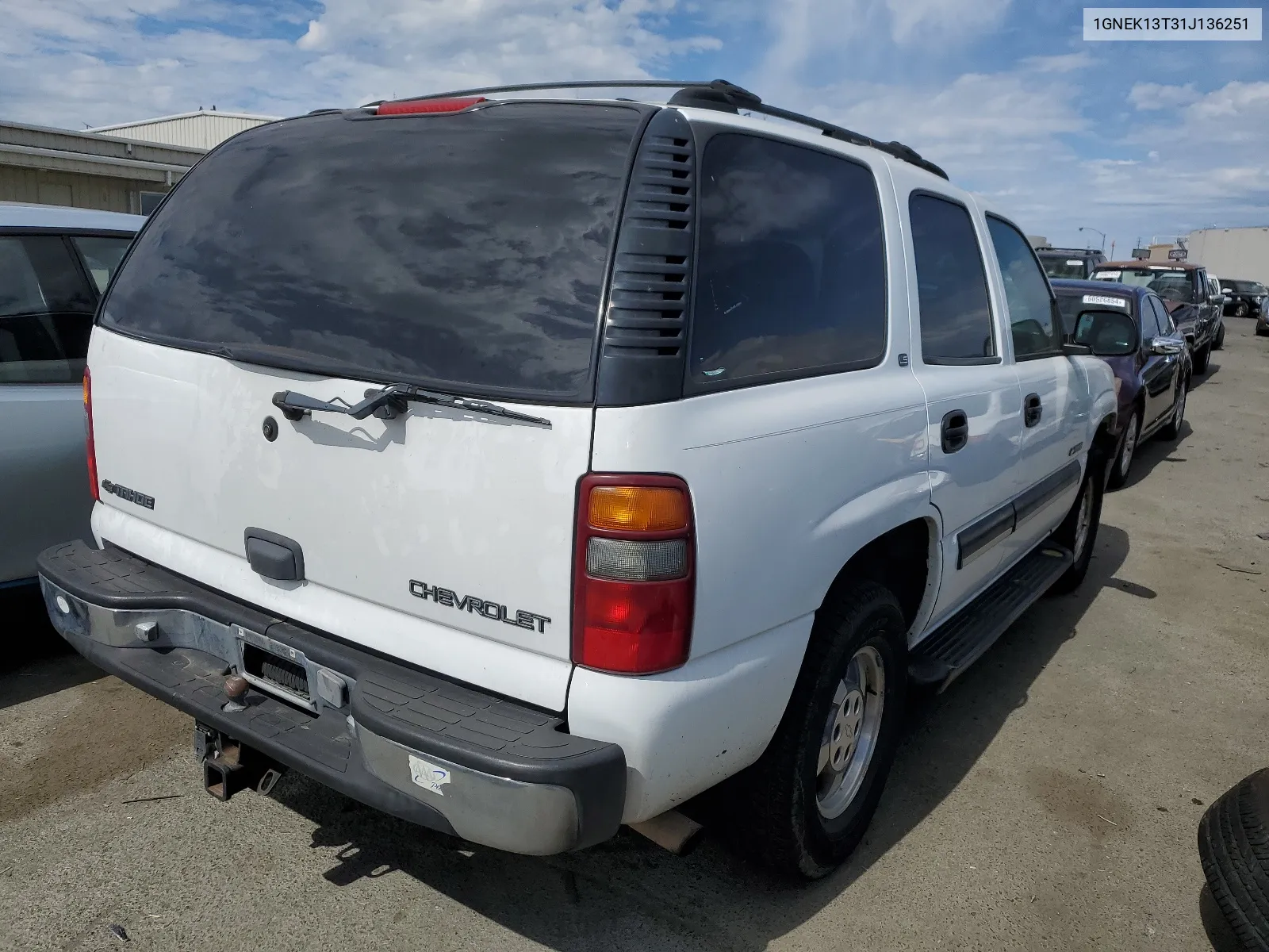 2001 Chevrolet Tahoe K1500 VIN: 1GNEK13T31J136251 Lot: 59186144