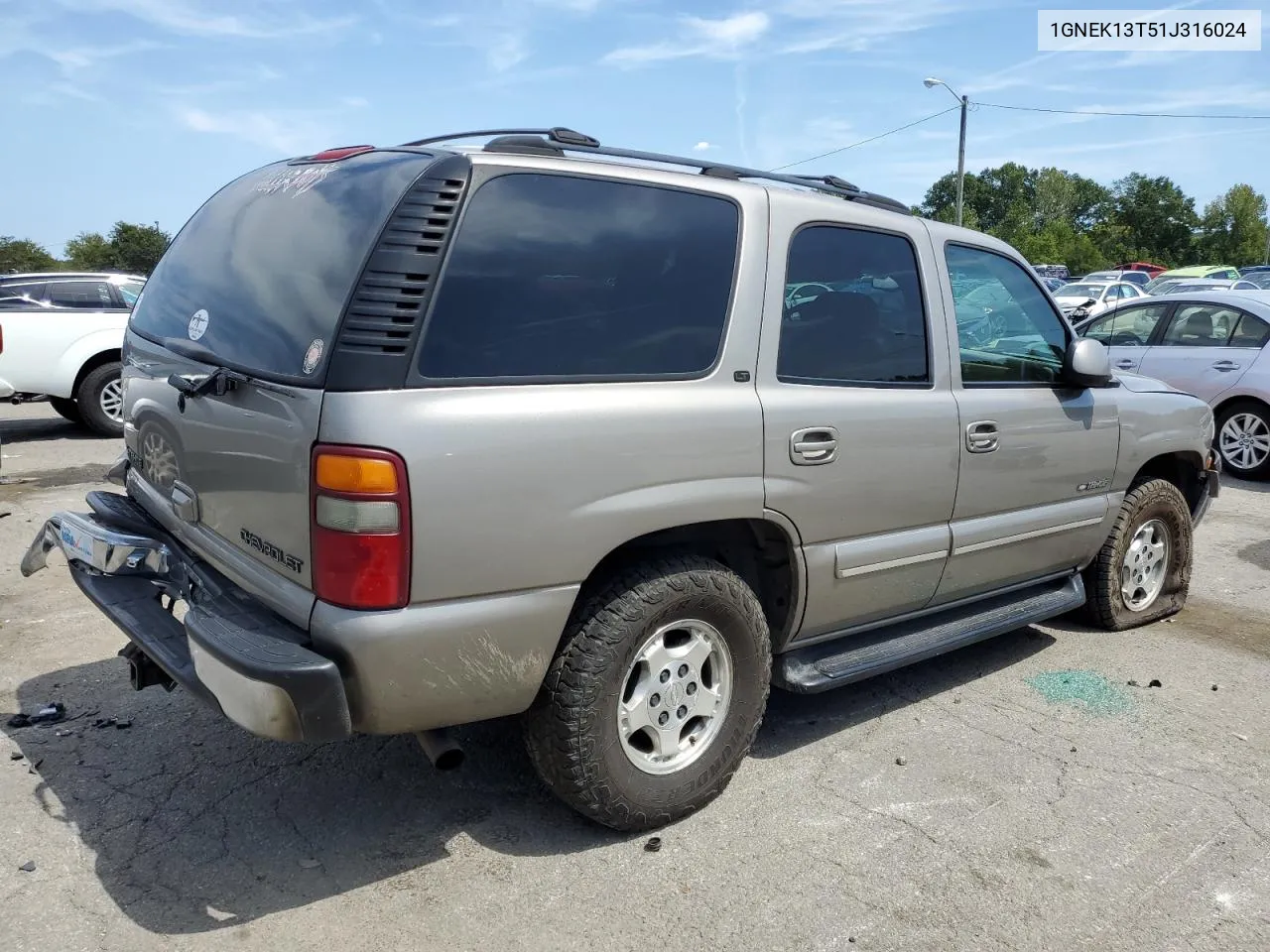 2001 Chevrolet Tahoe K1500 VIN: 1GNEK13T51J316024 Lot: 68261614