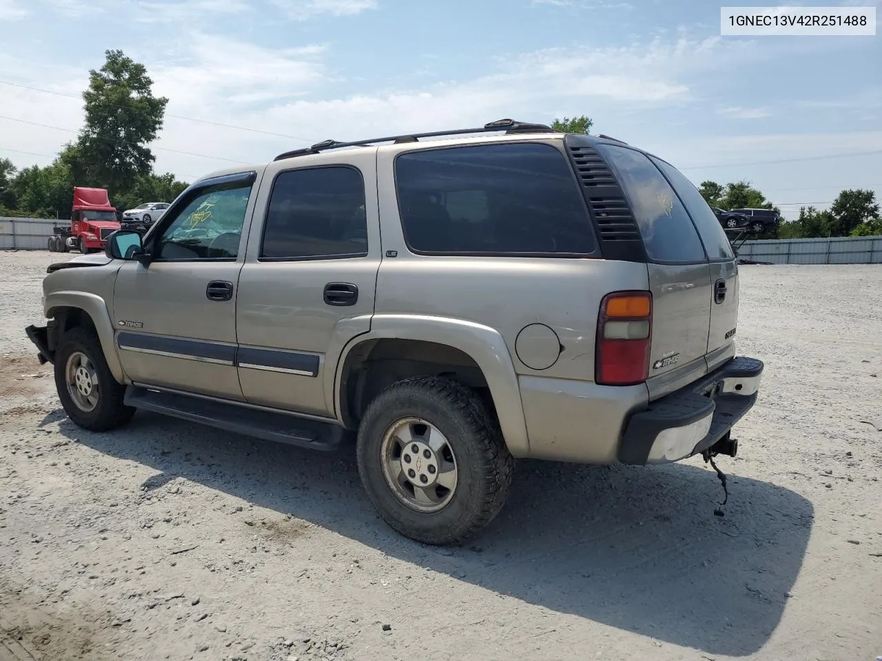 2002 Chevrolet Tahoe C1500 VIN: 1GNEC13V42R251488 Lot: 58340734