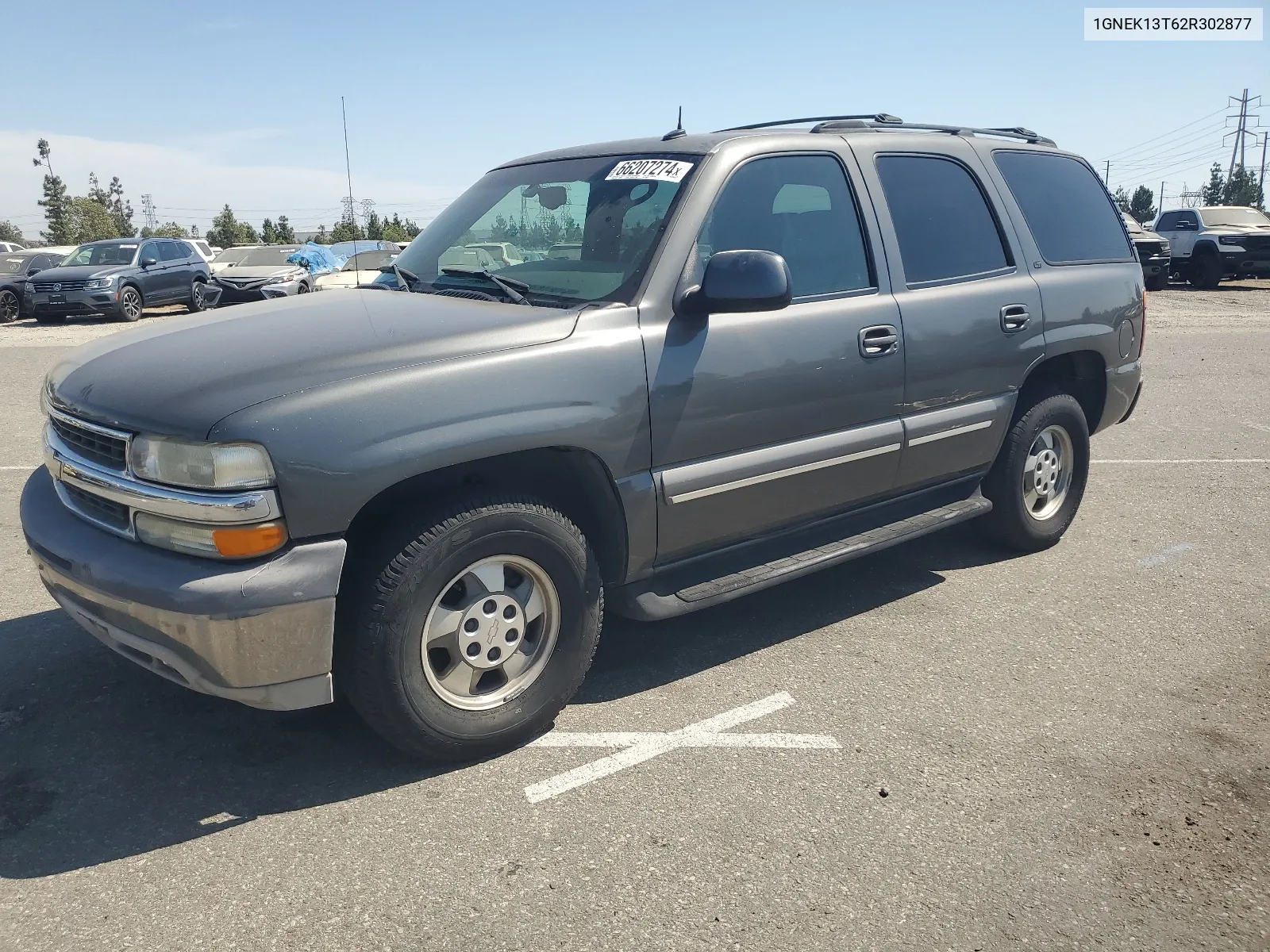 2002 Chevrolet Tahoe K1500 VIN: 1GNEK13T62R302877 Lot: 66207274