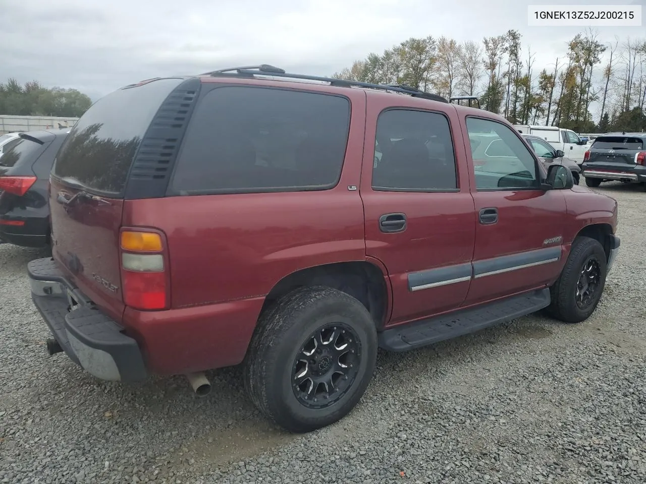 2002 Chevrolet Tahoe K1500 VIN: 1GNEK13Z52J200215 Lot: 72827214