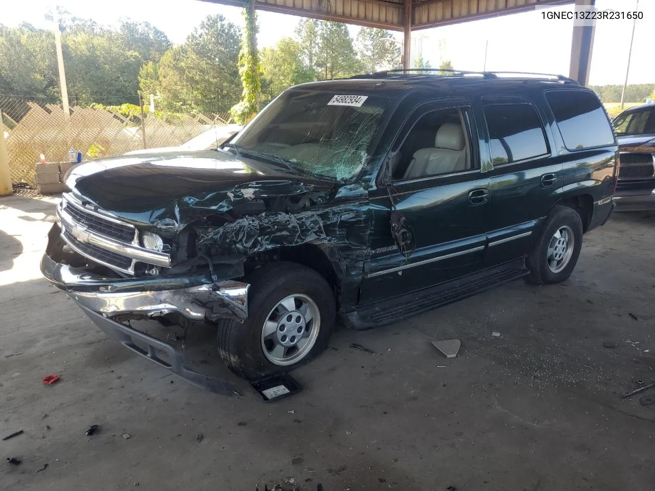 2003 Chevrolet Tahoe C1500 VIN: 1GNEC13Z23R231650 Lot: 54982934