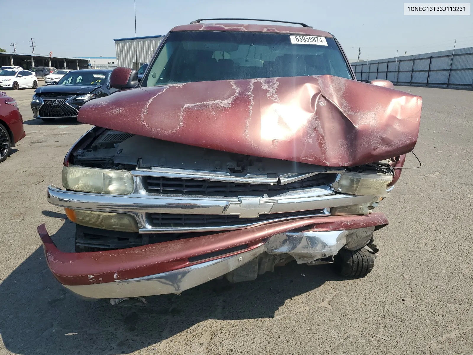 2003 Chevrolet Tahoe C1500 VIN: 1GNEC13T33J113231 Lot: 63959874