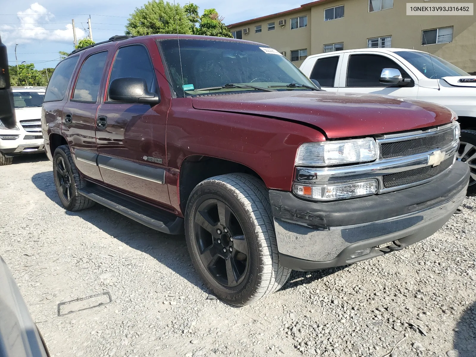 2003 Chevrolet Tahoe K1500 VIN: 1GNEK13V93J316452 Lot: 66230874