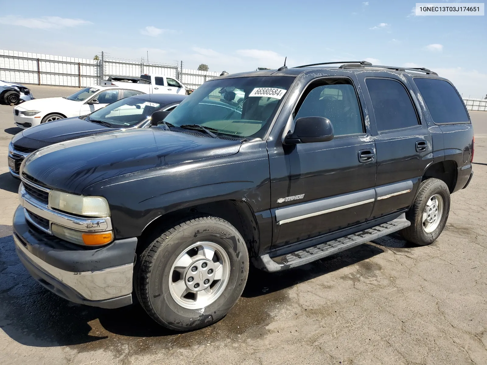 2003 Chevrolet Tahoe C1500 VIN: 1GNEC13T03J174651 Lot: 66580584