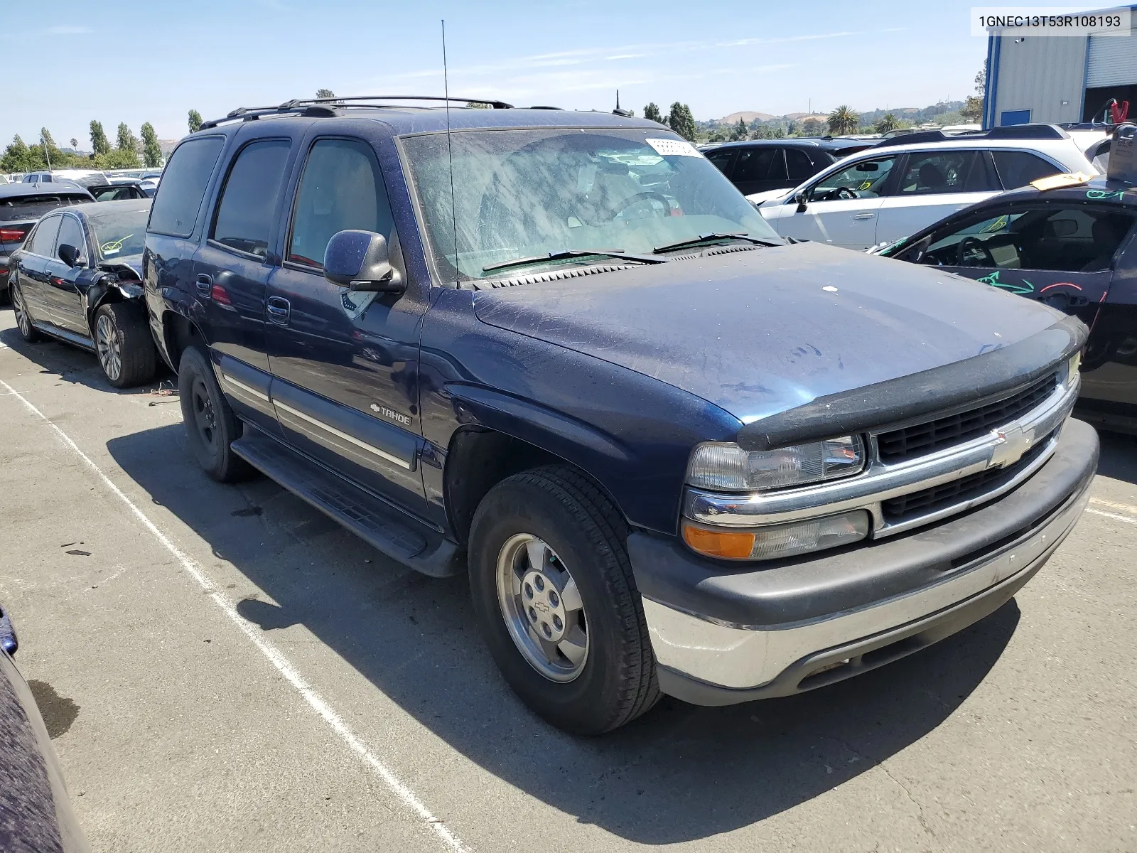 2003 Chevrolet Tahoe C1500 VIN: 1GNEC13T53R108193 Lot: 66887684