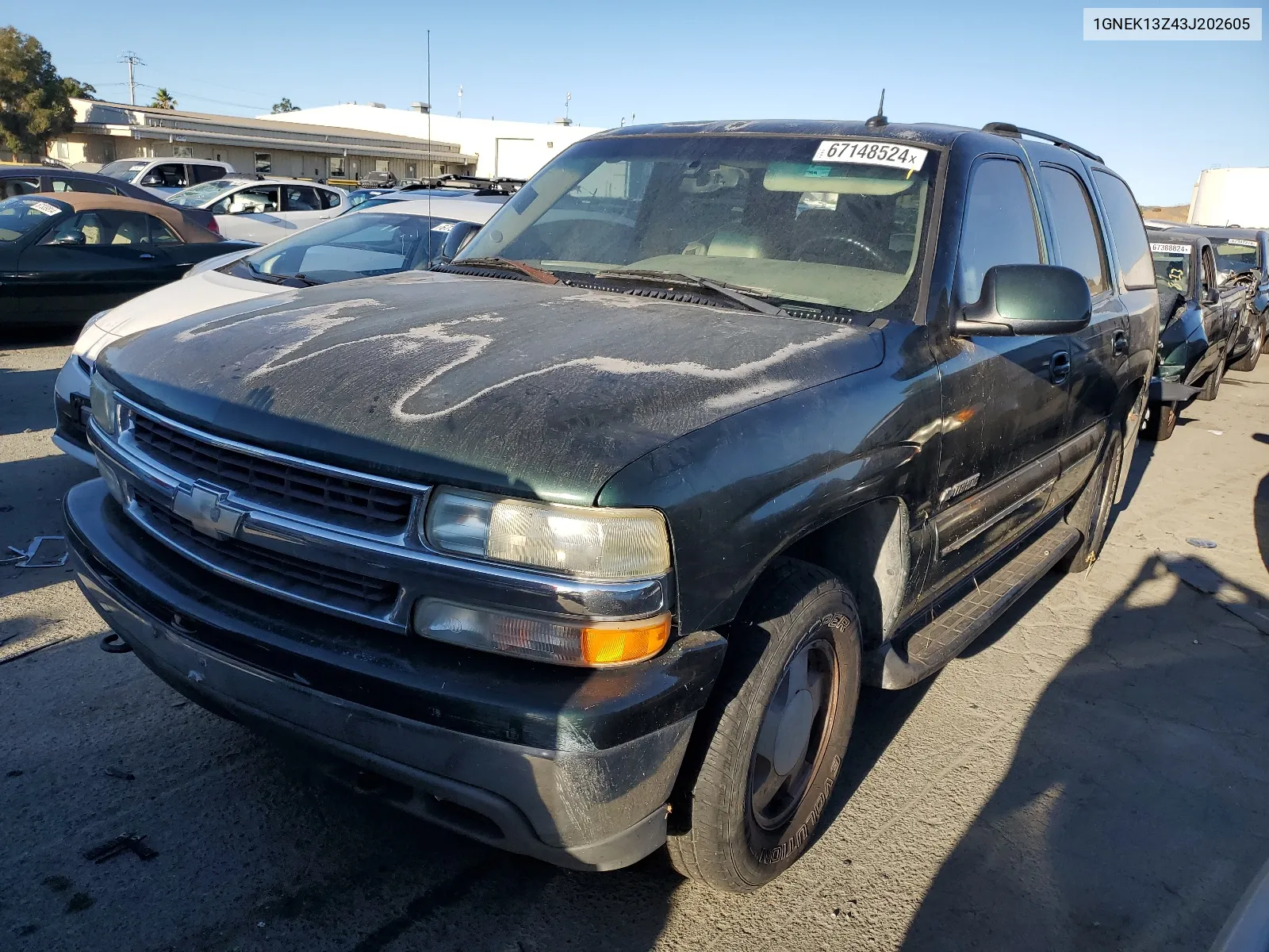 2003 Chevrolet Tahoe K1500 VIN: 1GNEK13Z43J202605 Lot: 67148524