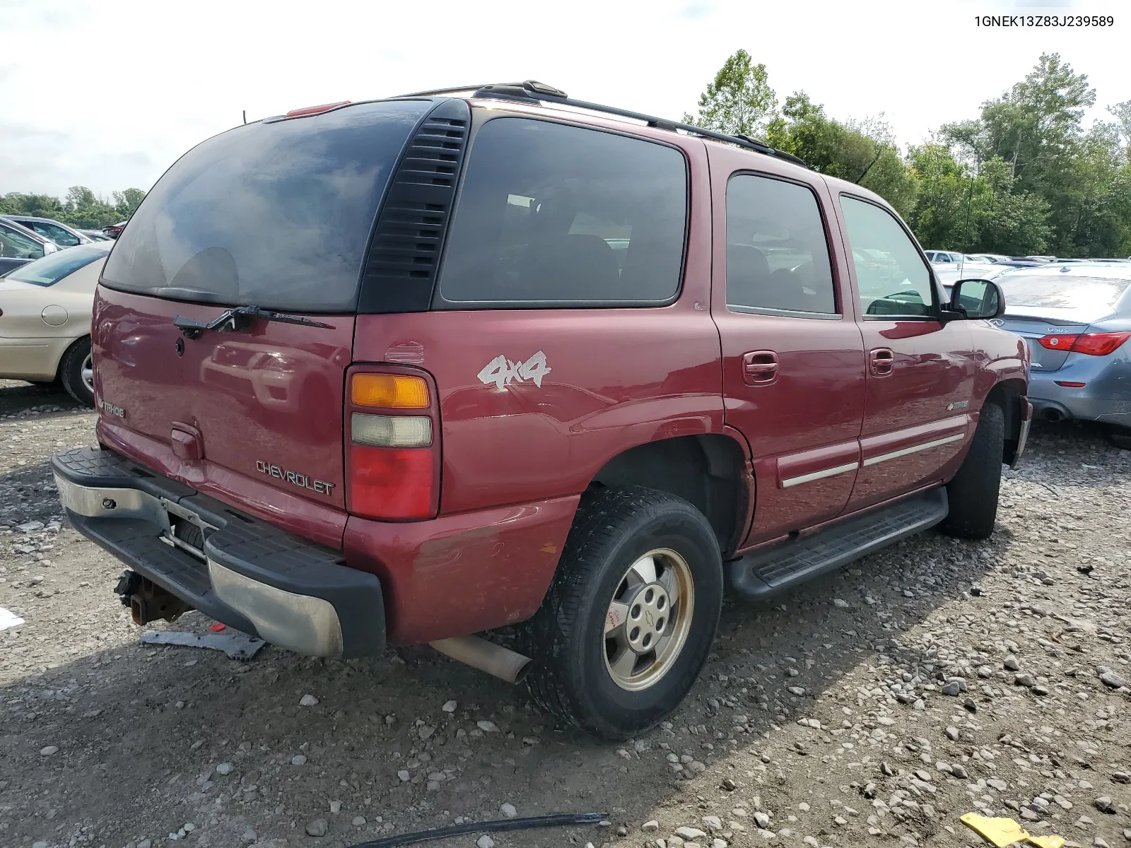 2003 Chevrolet Tahoe K1500 VIN: 1GNEK13Z83J239589 Lot: 67338294