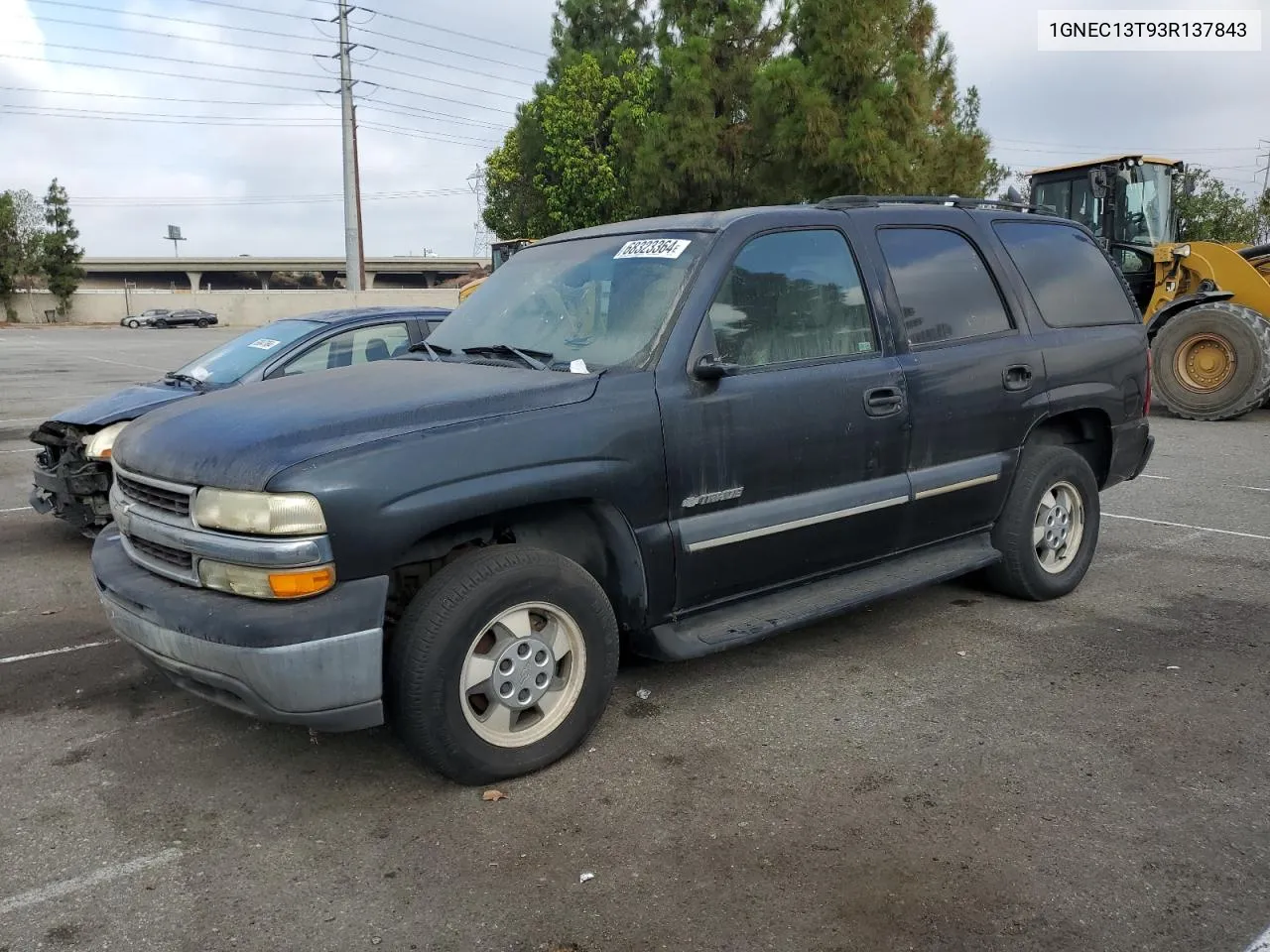 2003 Chevrolet Tahoe C1500 VIN: 1GNEC13T93R137843 Lot: 68323364