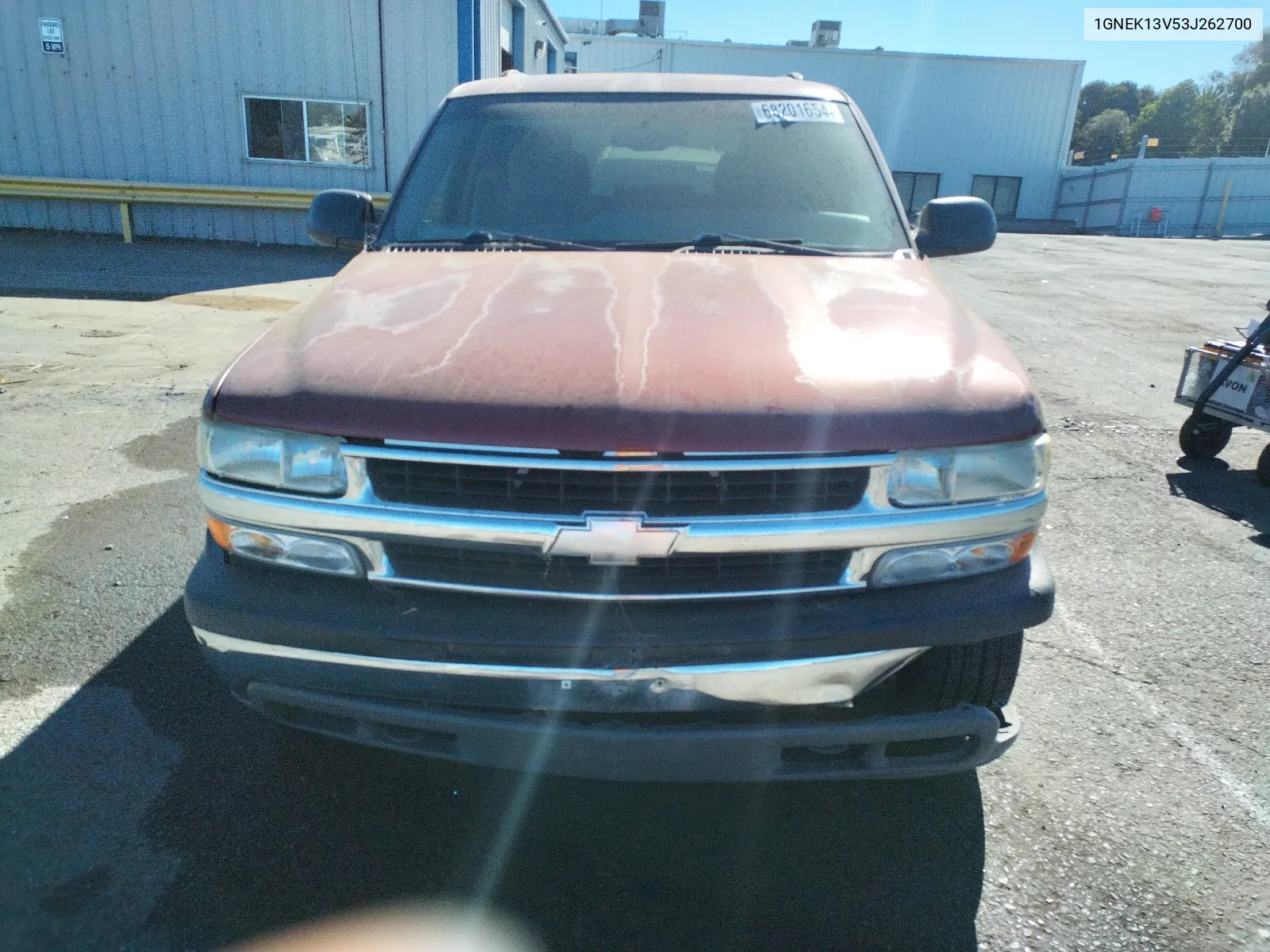 2003 Chevrolet Tahoe K1500 VIN: 1GNEK13V53J262700 Lot: 68378624