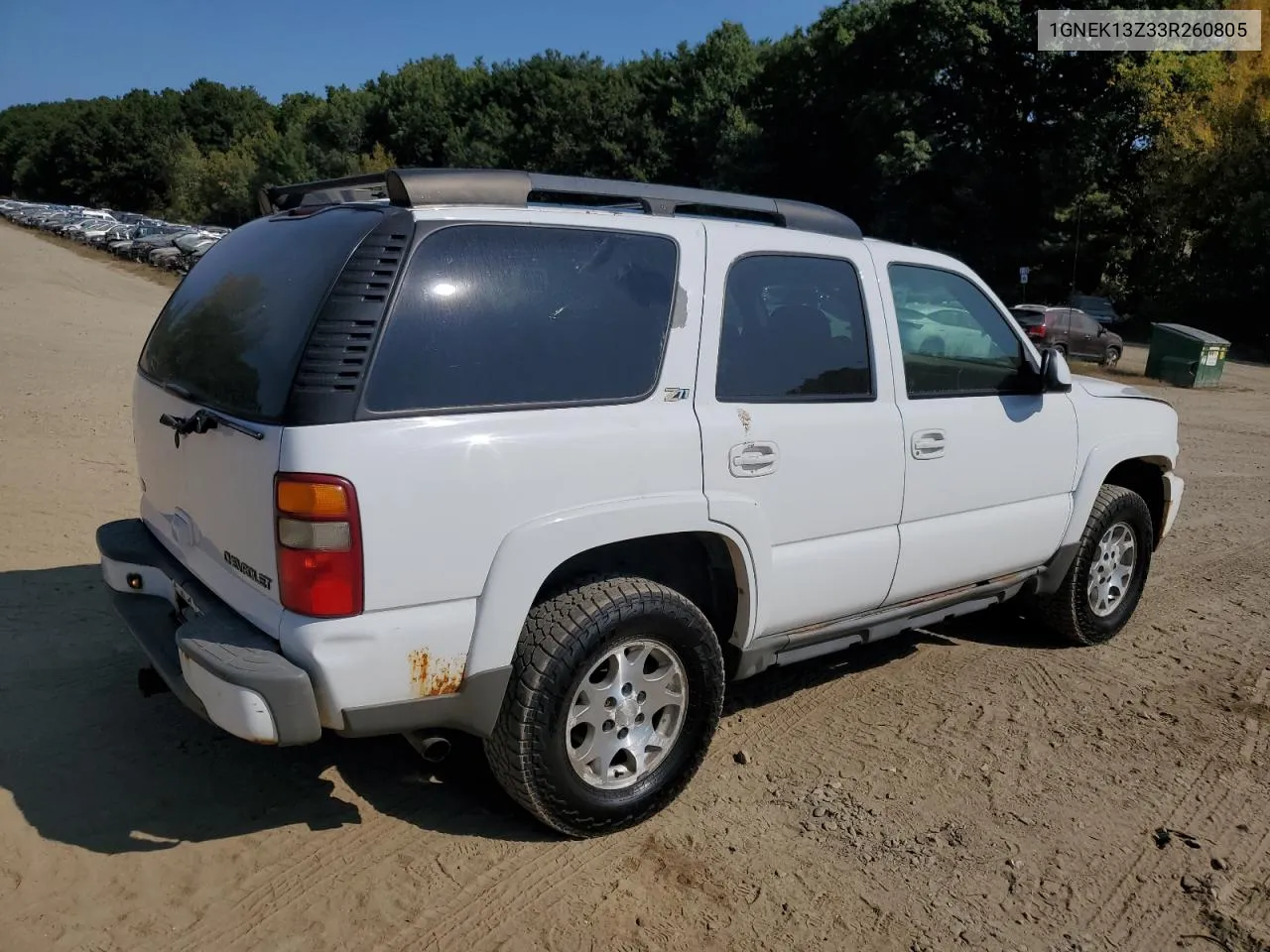 2003 Chevrolet Tahoe K1500 VIN: 1GNEK13Z33R260805 Lot: 71533284