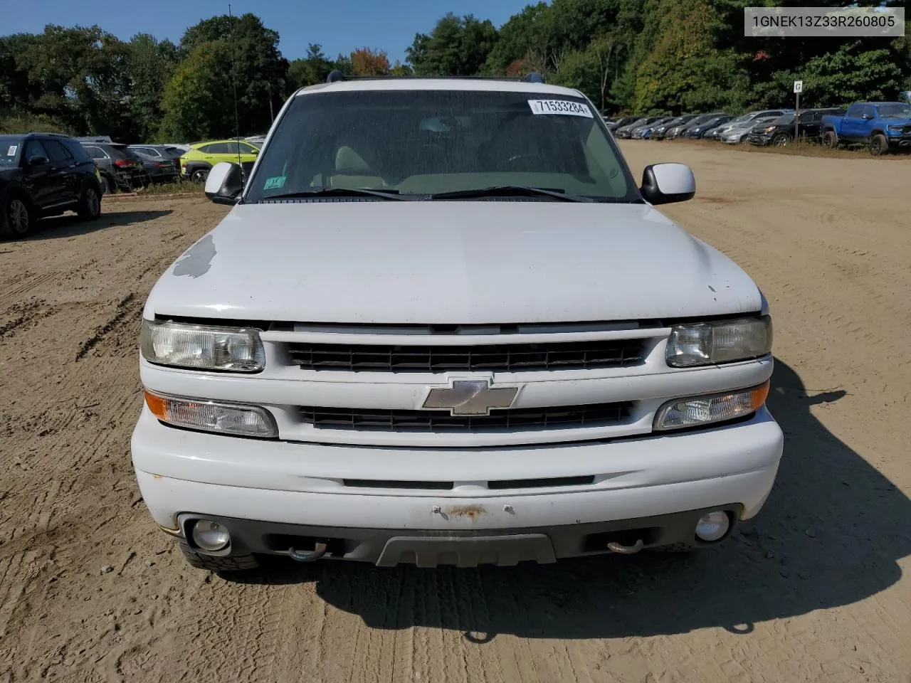 2003 Chevrolet Tahoe K1500 VIN: 1GNEK13Z33R260805 Lot: 71533284