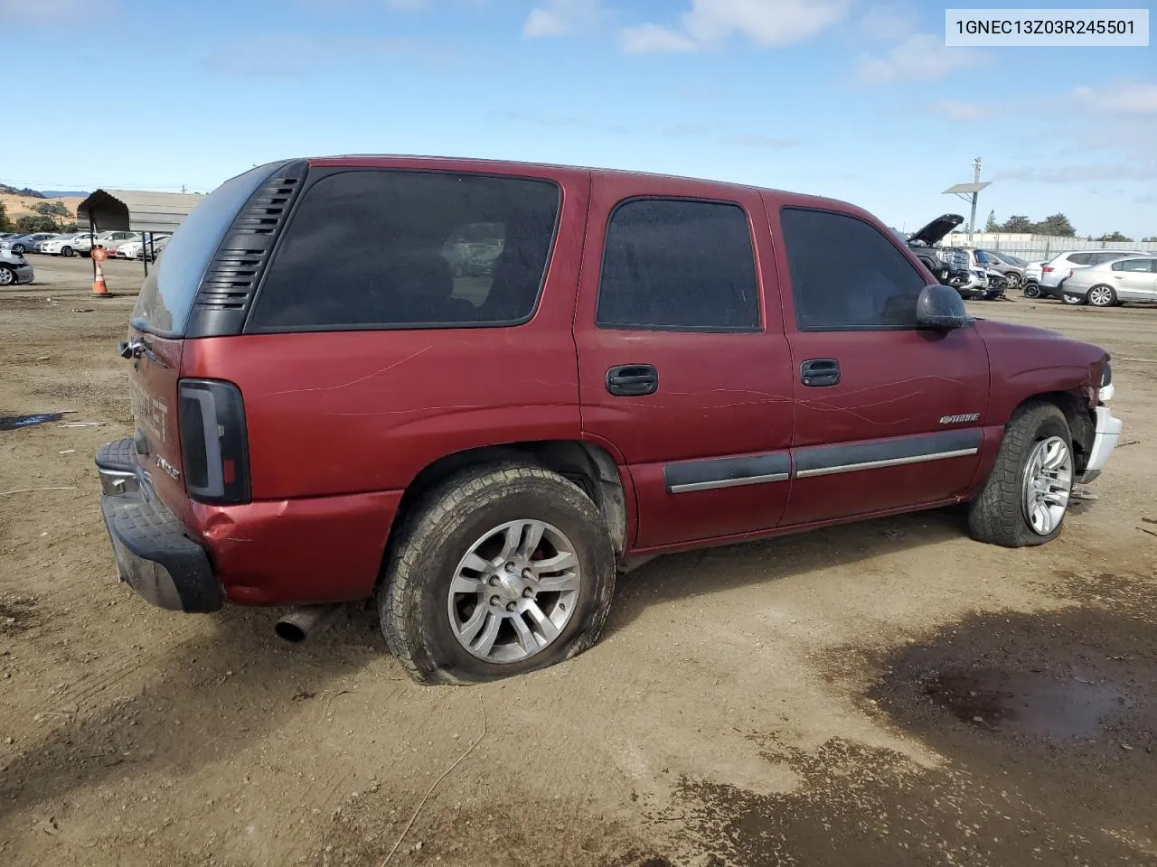 2003 Chevrolet Tahoe C1500 VIN: 1GNEC13Z03R245501 Lot: 73241584