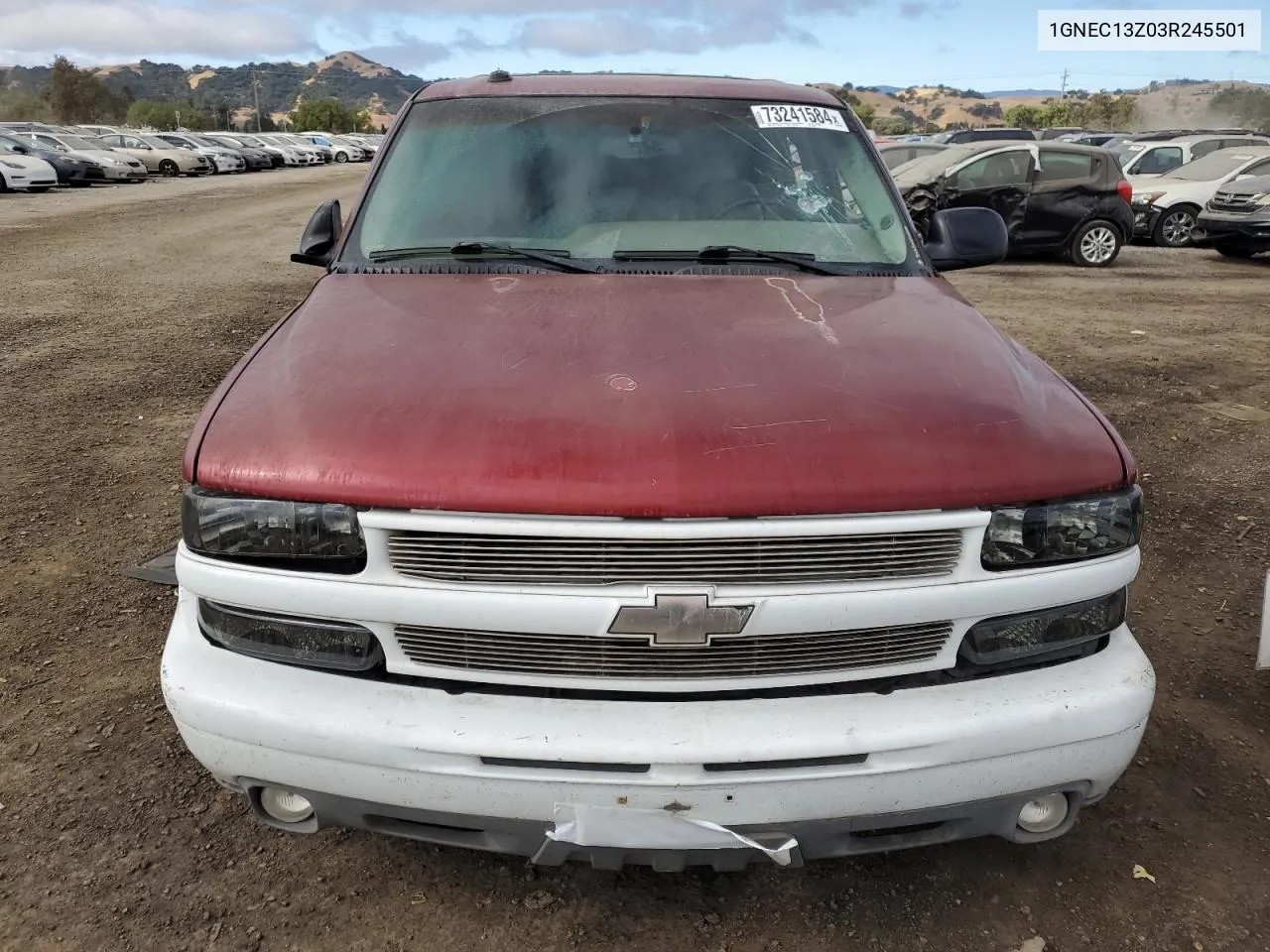 2003 Chevrolet Tahoe C1500 VIN: 1GNEC13Z03R245501 Lot: 73241584