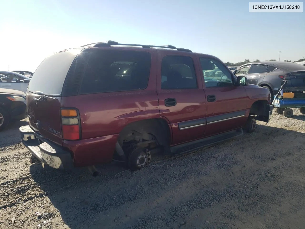 2004 Chevrolet Tahoe C1500 VIN: 1GNEC13VX4J158248 Lot: 61762214