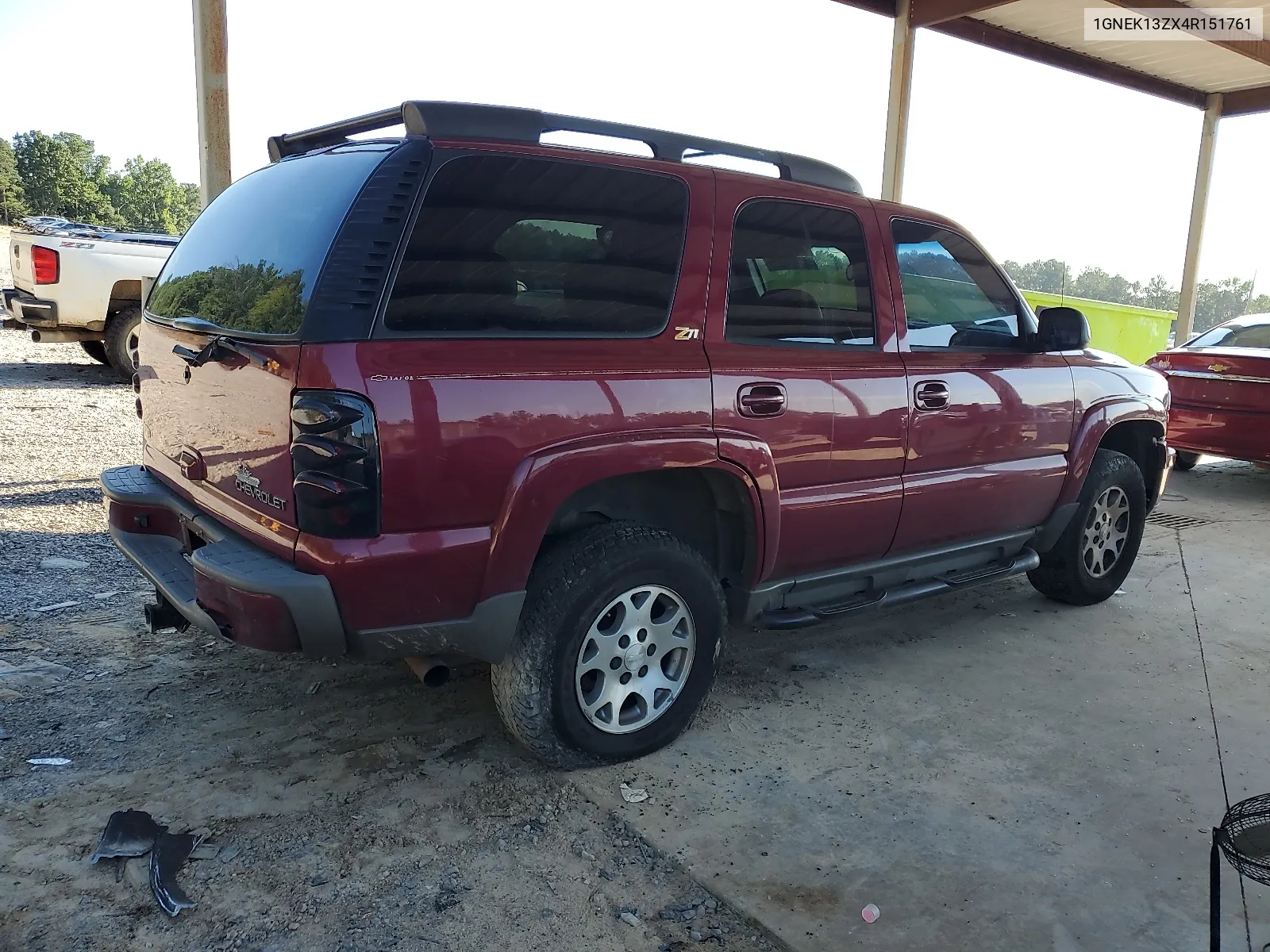 2004 Chevrolet Tahoe K1500 VIN: 1GNEK13ZX4R151761 Lot: 61896854