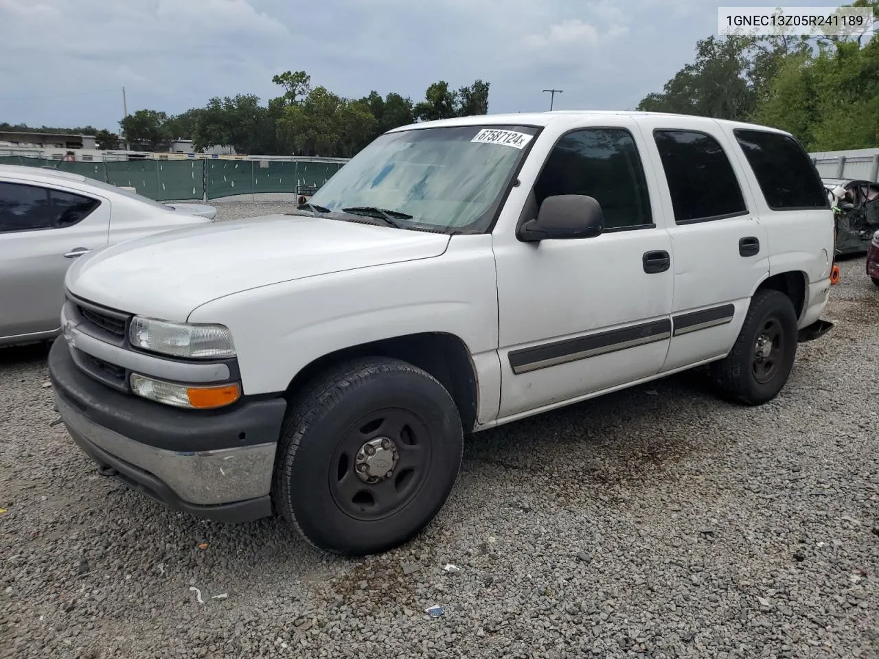 2005 Chevrolet Tahoe C1500 VIN: 1GNEC13Z05R241189 Lot: 67587124