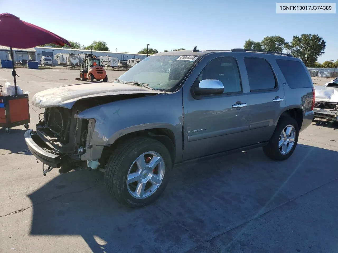 2007 Chevrolet Tahoe K1500 VIN: 1GNFK13017J374389 Lot: 61016884