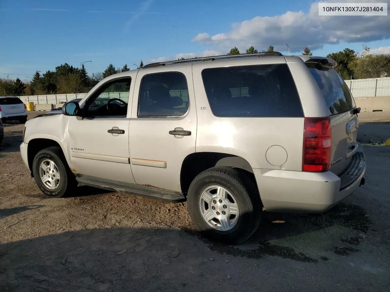 1GNFK130X7J281404 2007 Chevrolet Tahoe K1500