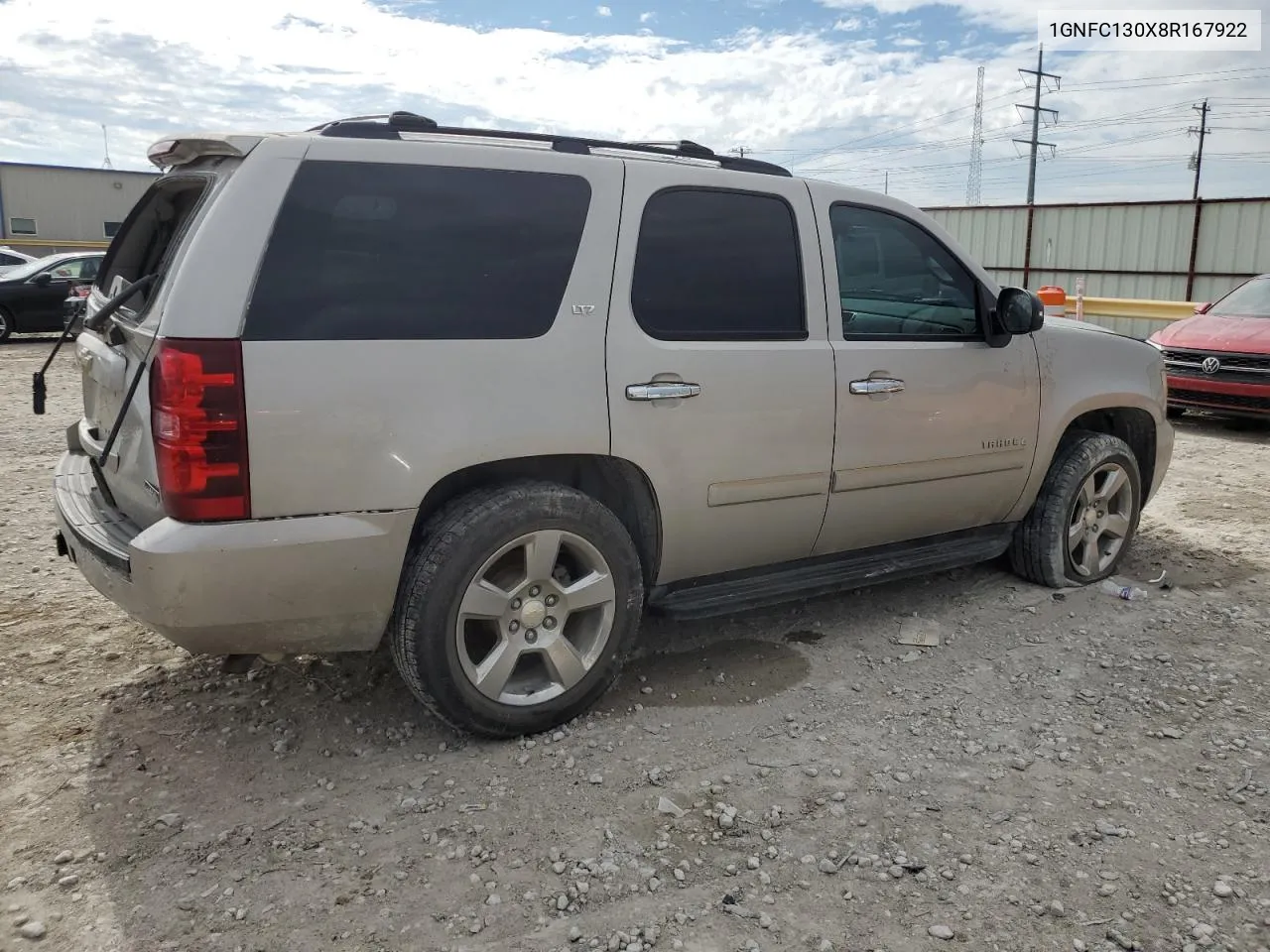 2008 Chevrolet Tahoe C1500 VIN: 1GNFC130X8R167922 Lot: 58739774