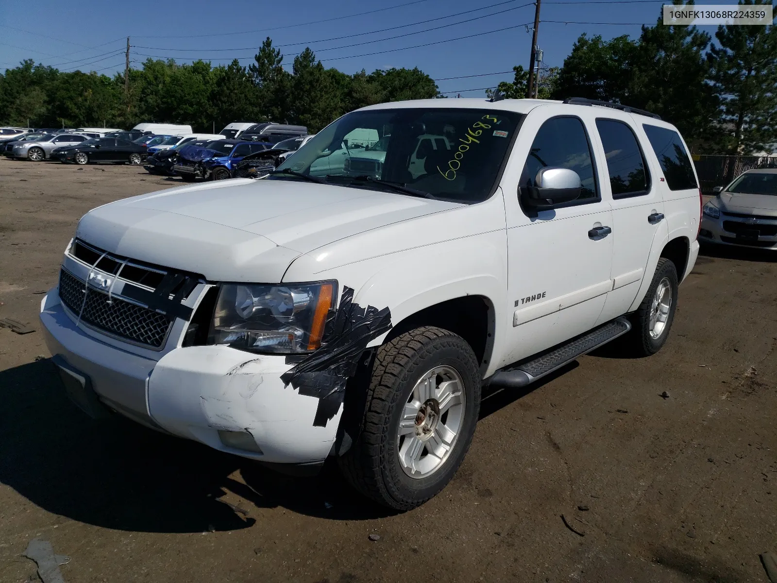 2008 Chevrolet Tahoe K1500 VIN: 1GNFK13068R224359 Lot: 60004683