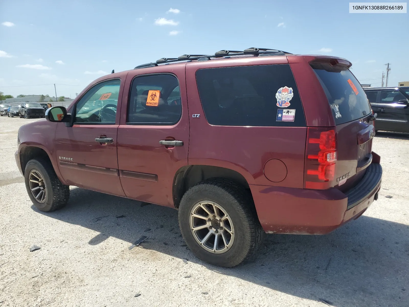 2008 Chevrolet Tahoe K1500 VIN: 1GNFK13088R266189 Lot: 65582914